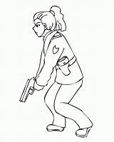 Police Coloring Pages Woman Drawing Officer Shot Girl Colouring Enforcement Law Kids Clipart Policeman Color Getting Getcolorings Printable Getdrawings Robber sketch template
