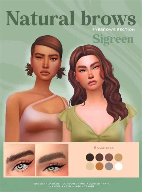 sims  eyebrows   perfect brows   mods