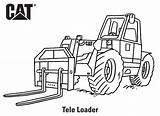 Loader Coloriage Chantier Engin Caterpillar Skid Tele Backhoe Imprimer Equipment Excavator Eskavator Mewarnai sketch template