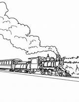 Coloring Train Steam Railroad Long Colorluna Pages Luna Color sketch template