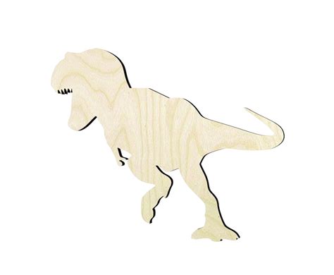 rex dinosaur multiple sizes wood cut outs craft etsy