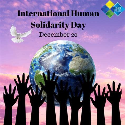 Today Is International Human Solidarity Day Let Us Stand In Solidarity