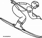 Skiing Coloring Printable Winter Olympics Getcolorings sketch template