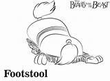 Coloring Beast Beauty Pages Characters Lumiere Disney Footstool Getdrawings Inside Getcolorings Colorings sketch template