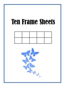 ten frame sheets bug themed   tiru tpt