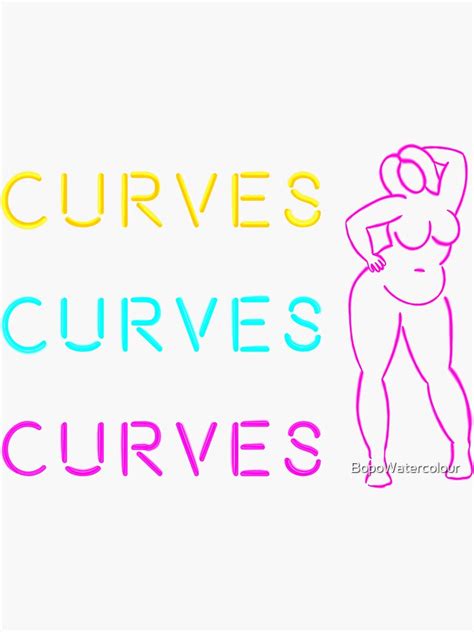 curves curves curves neon sign slogan body positive statement