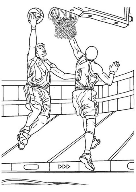 gambar coloring pages  printable basketball adults kids print