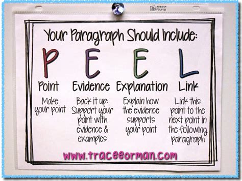 common core paragraph writing anchor chart graphic organizer