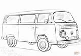 Vw Bus Coloring Pages Printable Volkswagen Van Template Supercoloring Cartoon London Buses Drawing Vans Categories sketch template