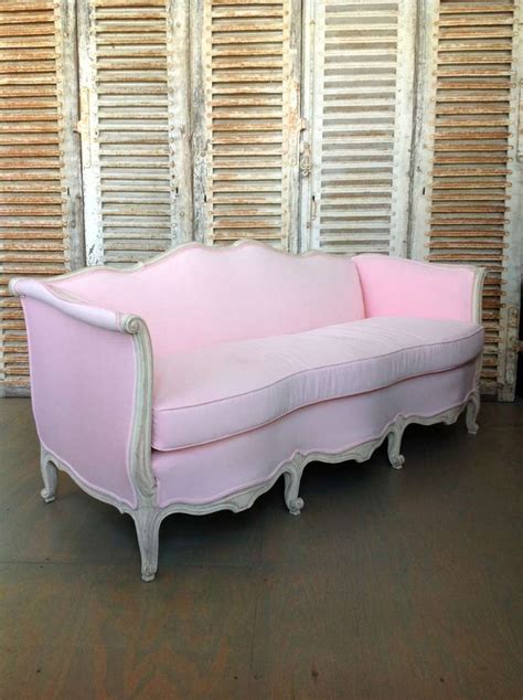 French Louis Xv Style Pink Sofa At 1stdibs