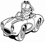 Car Coloring Pages Jaguar Getcolorings Garfield sketch template