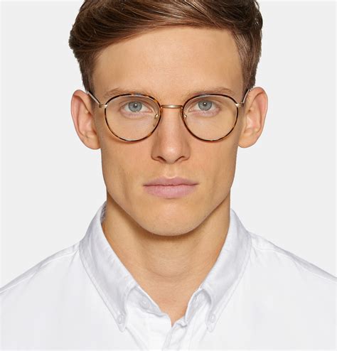 cutler and gross round frame tortoiseshell acetate optical glasses in