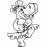 Coloring Hippo Dancing Pages Hippogriff Girl Cartoon Getcolorings Print Netart Color Printable sketch template