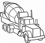 Coloring Truck Pages Trailer Semi Mixer Tractor Big Ups Drawing Wheeler Kenworth Color Dump Four Trucks Dj Kids Military Cement sketch template