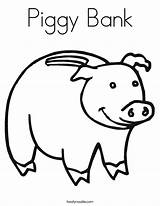 Coloring Piggy Bank Money Worksheet Pink Pages Save Ways Pig Dollar Sign Color Print Noodle Twisty Twistynoodle Built California Usa sketch template
