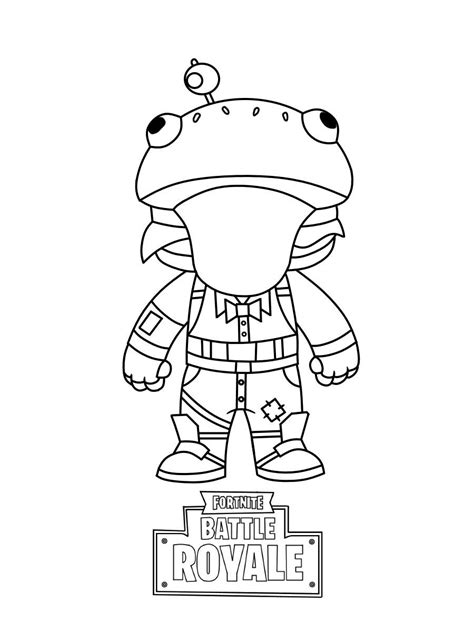 simple fortnite skin coloring pages mini activity  printable