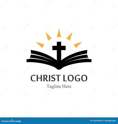 christ logo template design creative simple stock illustration illustration  church dove