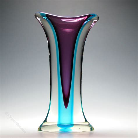 Antiques Atlas Rare Large Murano Sommerso Glass Vase C1960