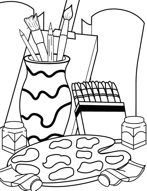 kitchen sewing  art supply coloring pages vrogueco
