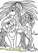 Coloring Jungle Pages Animals Animal Safari Wild Printable Kids Colouring Color Scene Preschool Cute Sheets Drawing Zoo Sheet Bestcoloringpagesforkids Colour sketch template