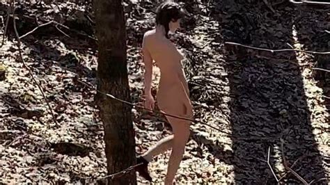 Gorgeous Girl Caught Walking Naked In The Woods Public