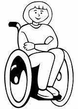 Wheelchair Coloring Fauteuil Roulant Dessin Clipart Edupics Pages Large sketch template