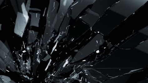 shattered glass  slow motion alpha stock footage video