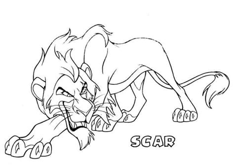 scar lion king coloring page xevierneeton
