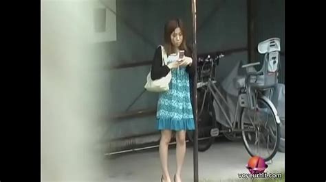 cute asian got her panties locked to the pole sharking video
