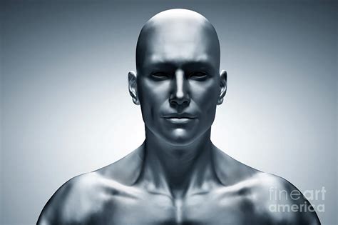 generic human man face front view futuristic photograph  michal bednarek