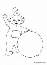 Teletubbies Coloring Pages Cartoon Color Printable Teletubby Character Kids Book Sheets Sheet Print Back sketch template