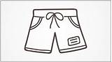 Shorts Drawing Draw Kids Drawings Step sketch template
