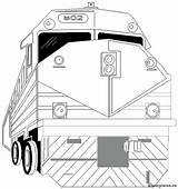 Treni Treinen Colorare Trains Voertuigen sketch template