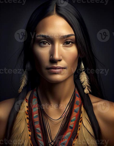 Beautiful Native American Woman Created With Generative Ai 21875214
