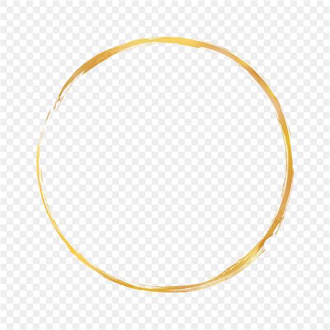 cercle dore avec effet pinceau png lumiere  brillant png  vecteur pour telechargement