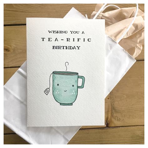 tea rific birthday birthday card tea card funny birthday card