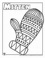 Coloring Mitten Kids Pages Letter Crafts sketch template