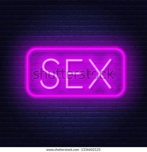 sex neon retro sign on dark stock vector royalty free 1336602125