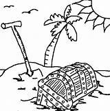 Island Coloring Pages Treasure Tropical Ellis Chest Drawing Gilligans Digging Caribbean Getcolorings Getdrawings Color Template sketch template