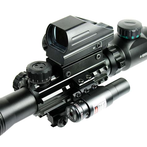 hunting  xeg tactical rifle scope  holographic dot sight red laser combo rifle scope