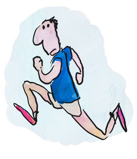 running man cartoon sketch