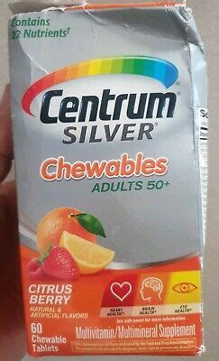 centrum silver chewables adults  multivitaminmineral supplement  ebay