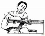Guitar Boy Getdrawings sketch template