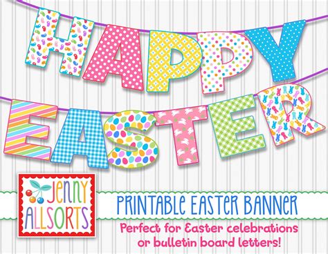 happy easter printable banner digital easter sign cute etsy ireland