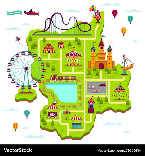 theme park map template