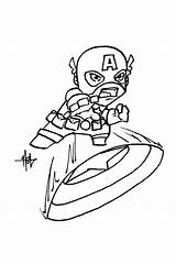 Captain America Chibi Deviantart sketch template