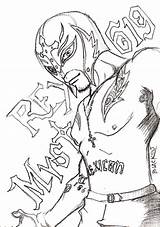 Rey Mysterio sketch template