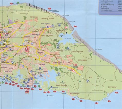 wegenkaart landkaart curacao kris kras publishing  reisboekwinkel de zwerver