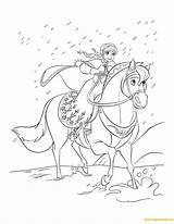 Anna Coloring Frozen Pages Her Horse Elsa Color Colouring Para Princess Print Kids Disney Arendelle Leaves Scene Beautiful Printable Sister sketch template