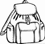 Backpack Bag Coloring Pages School Drawing Sleeping Clipart Supplies Printable Kids Clipartmag Color Getcolorings sketch template